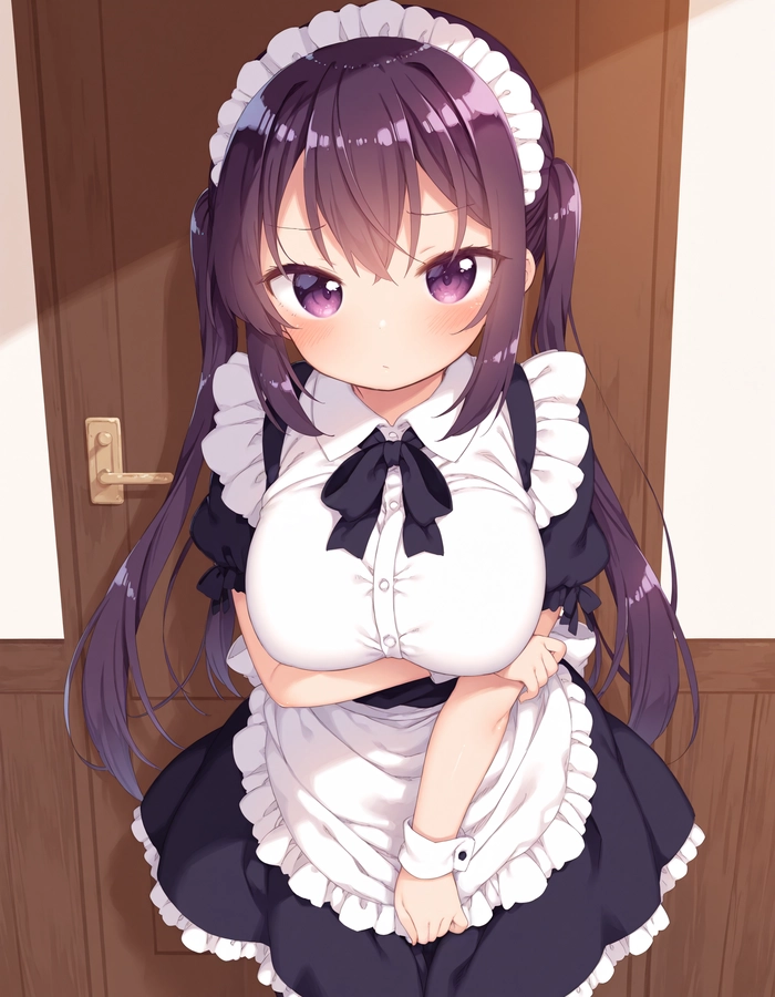 Hình anime girl tóc tím cosplay