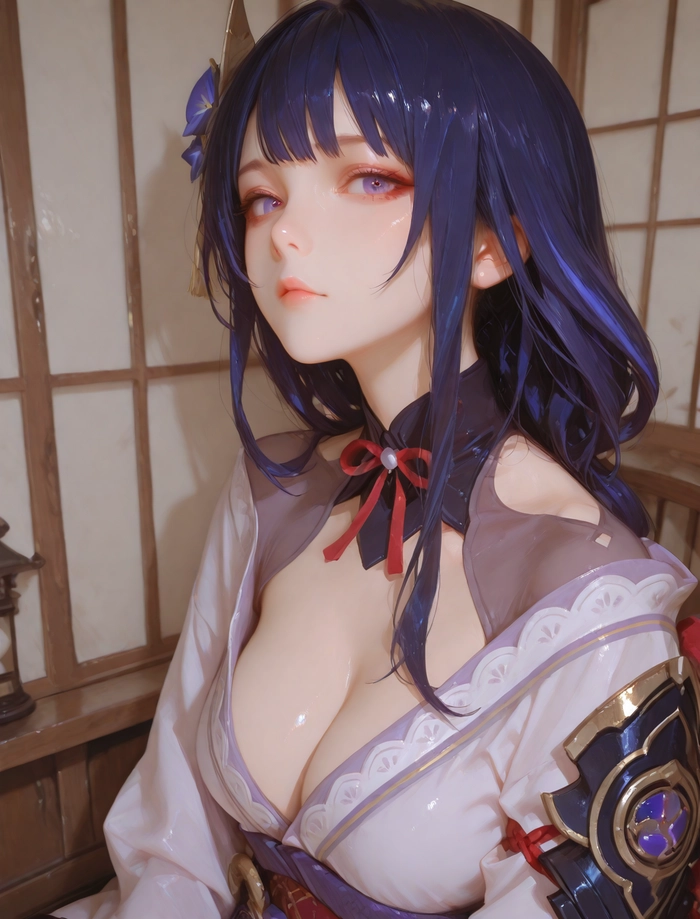 Hình anime girl tóc tím lạnh lùng