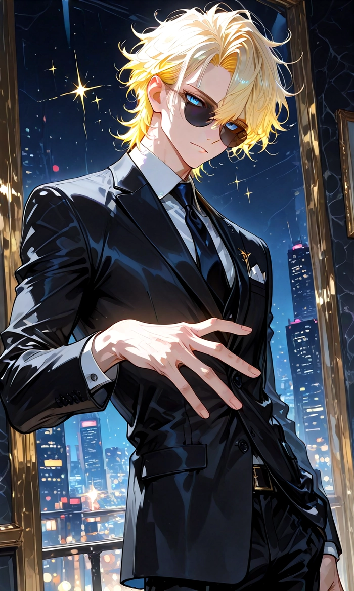 Hình anime nam ngầu tóc vàng