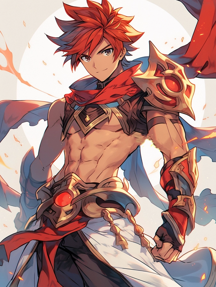 Hình anime nam tóc cam ấn tượng