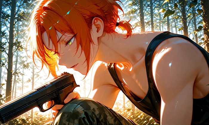 Hình anime nam tóc cam cool ngầu