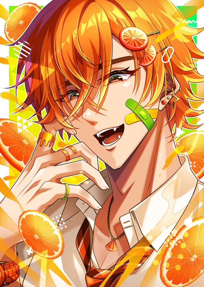 Hình anime nam tóc cam lôi cuốn