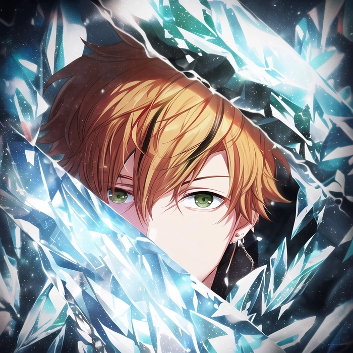 Hình anime nam tóc cam ngầu