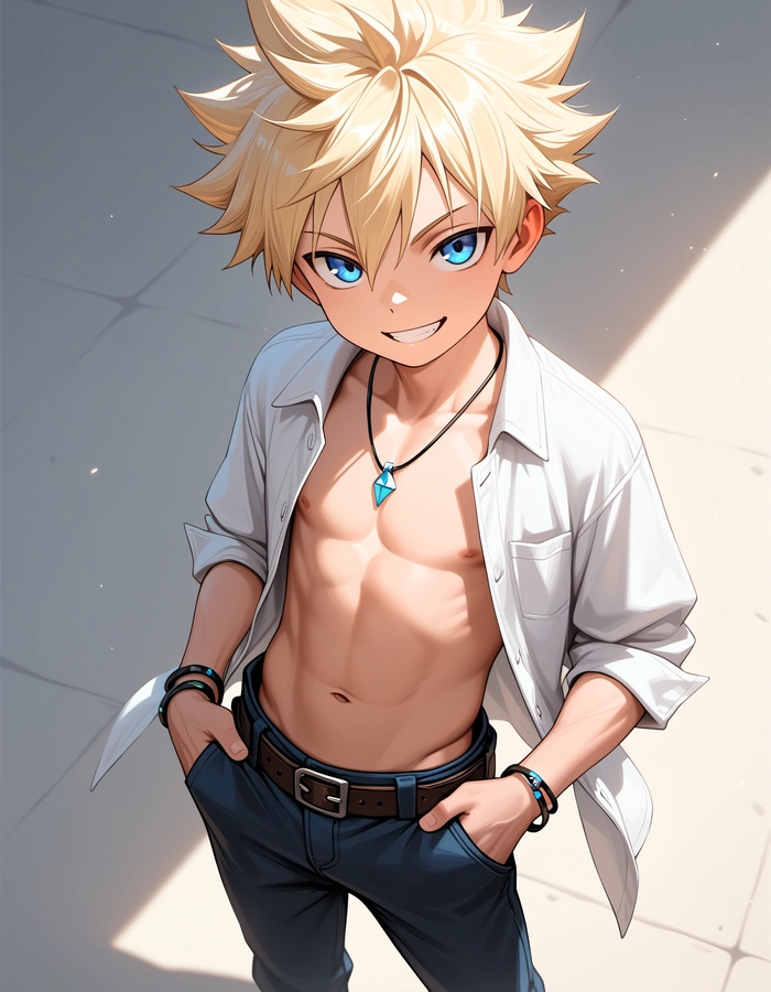 Hình anime nam tóc vàng ngầu