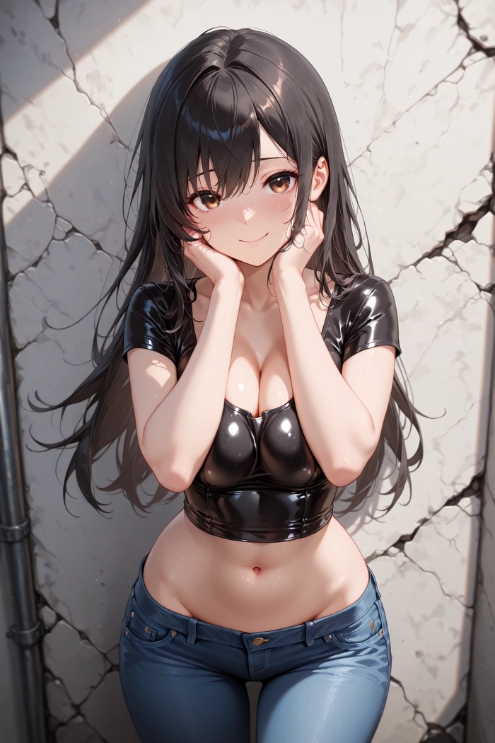 Hình anime nữ tóc đen ngầu thần thái