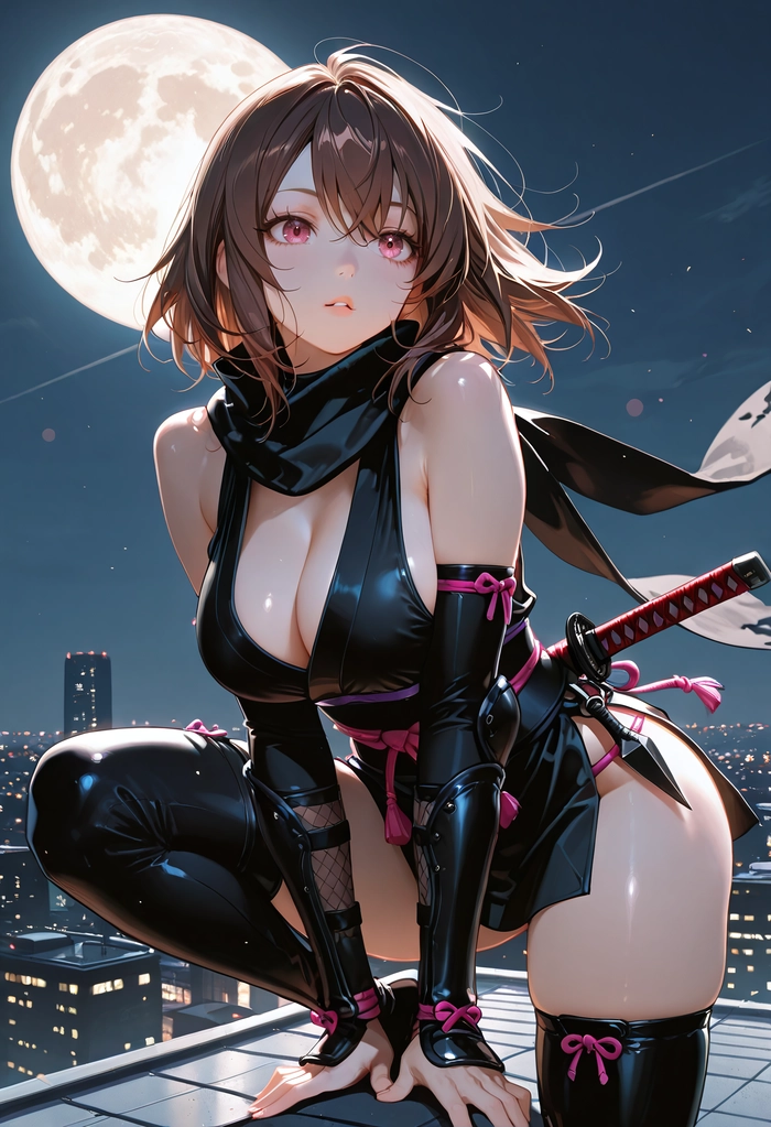 Hình anime nữ tóc nâu ngầu sexy