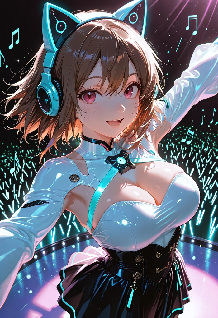 Hình anime nữ tóc nâu ngầu