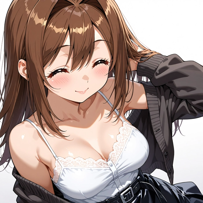 Hình anime nữ tóc nâu nổi bật