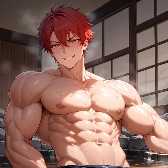 Hình anime tóc đỏ ngầu lòi