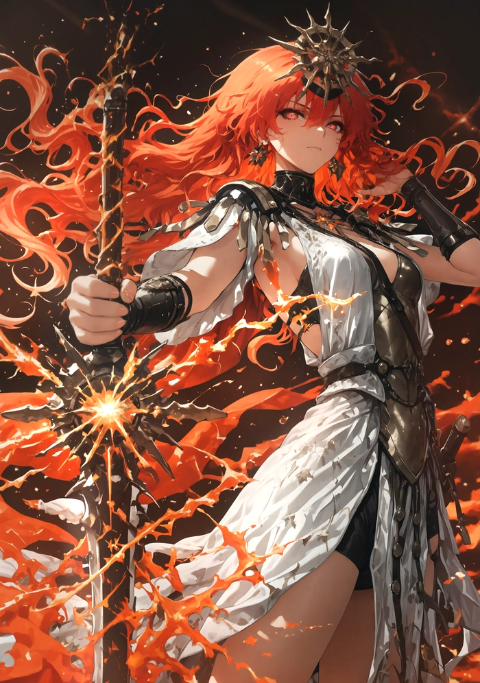 Hình gái anime tóc đỏ xinh đẹp và ấn tượng