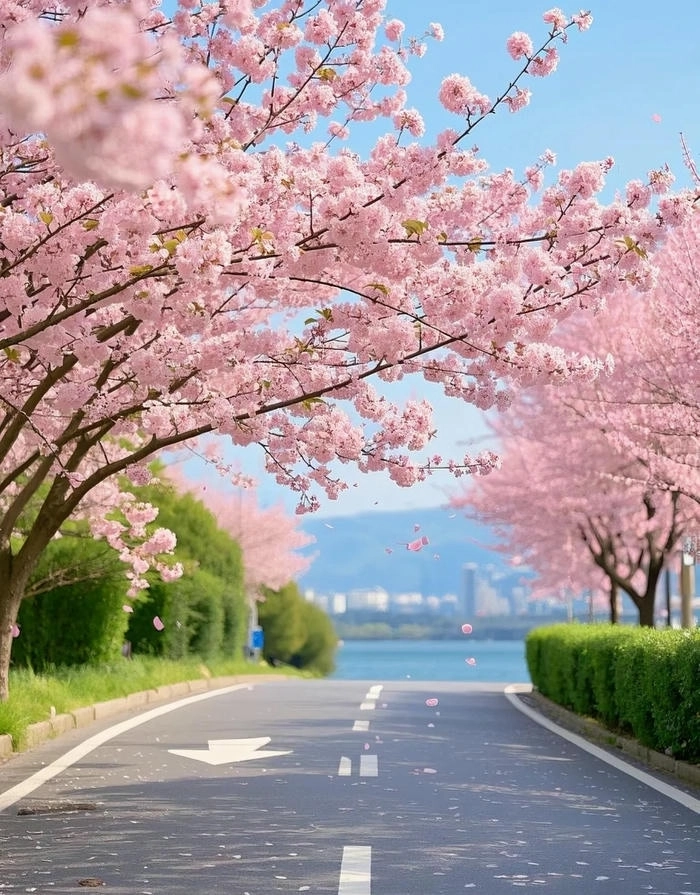 Hình nền hoa anh đào cute xinh xắn