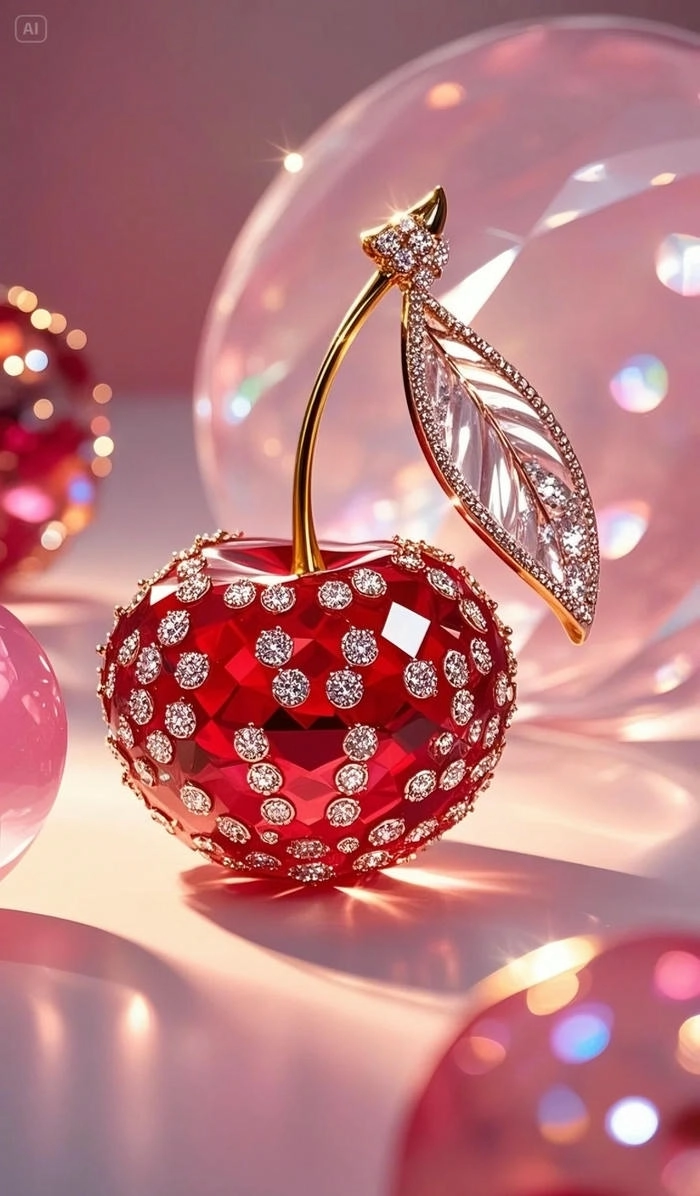 Hình nền quả anh đào cute dịu dàng