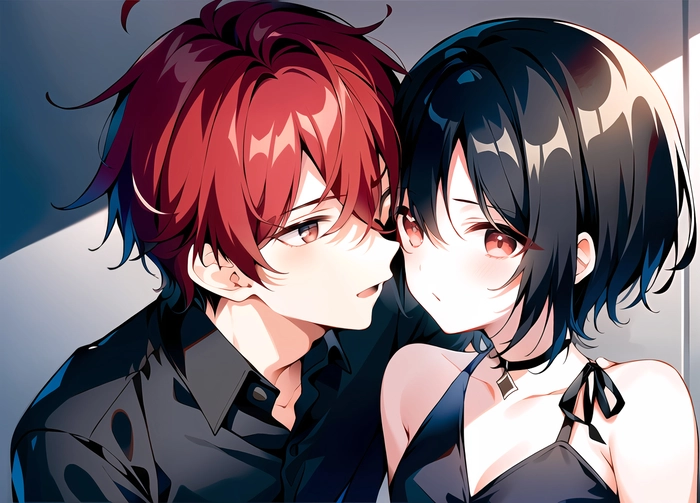 Hình trai anime tóc đỏ