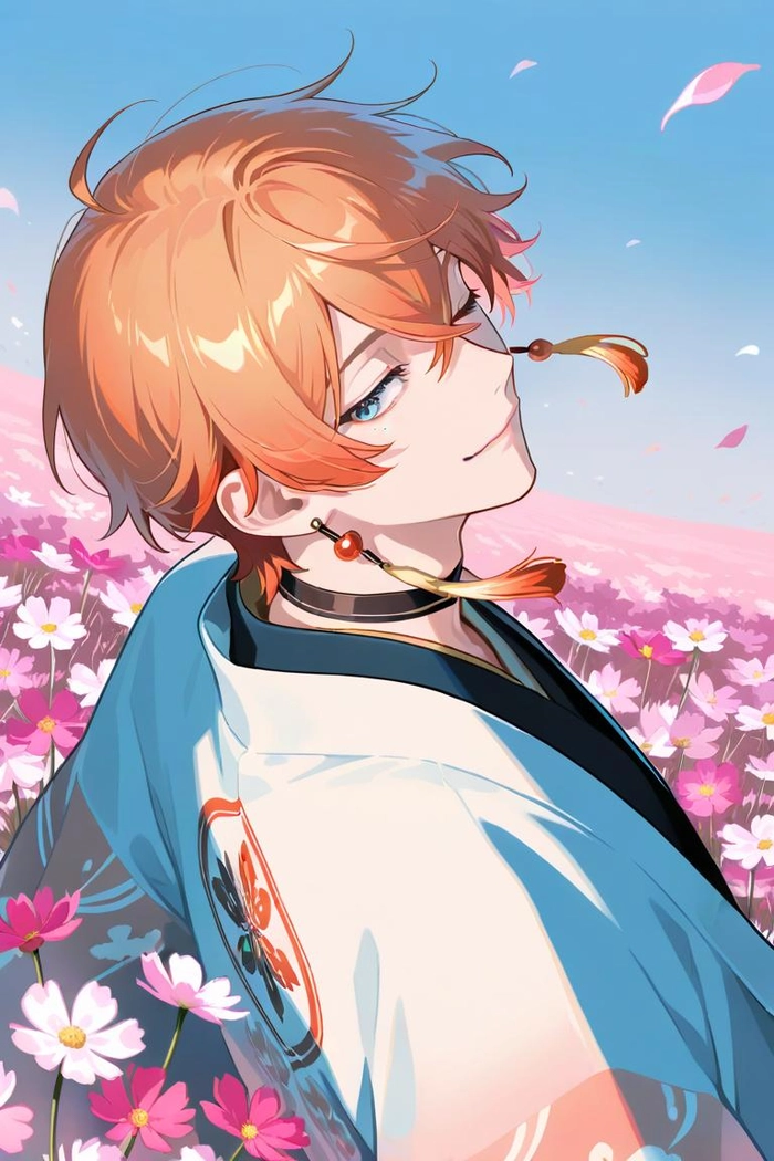 Nhân vật anime nam tóc cam cuốn hút