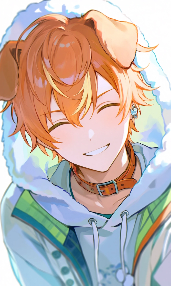 Nhân vật anime nam tóc cam dễ thương