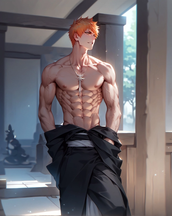 Nhân vật anime nam tóc cam ngầu lòi