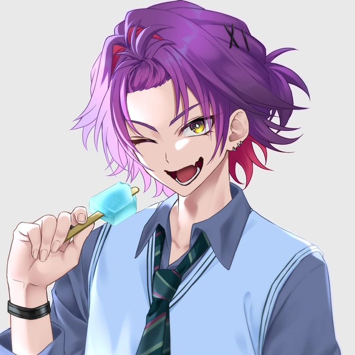 Nhân vật anime nam tóc tím cực ngầu