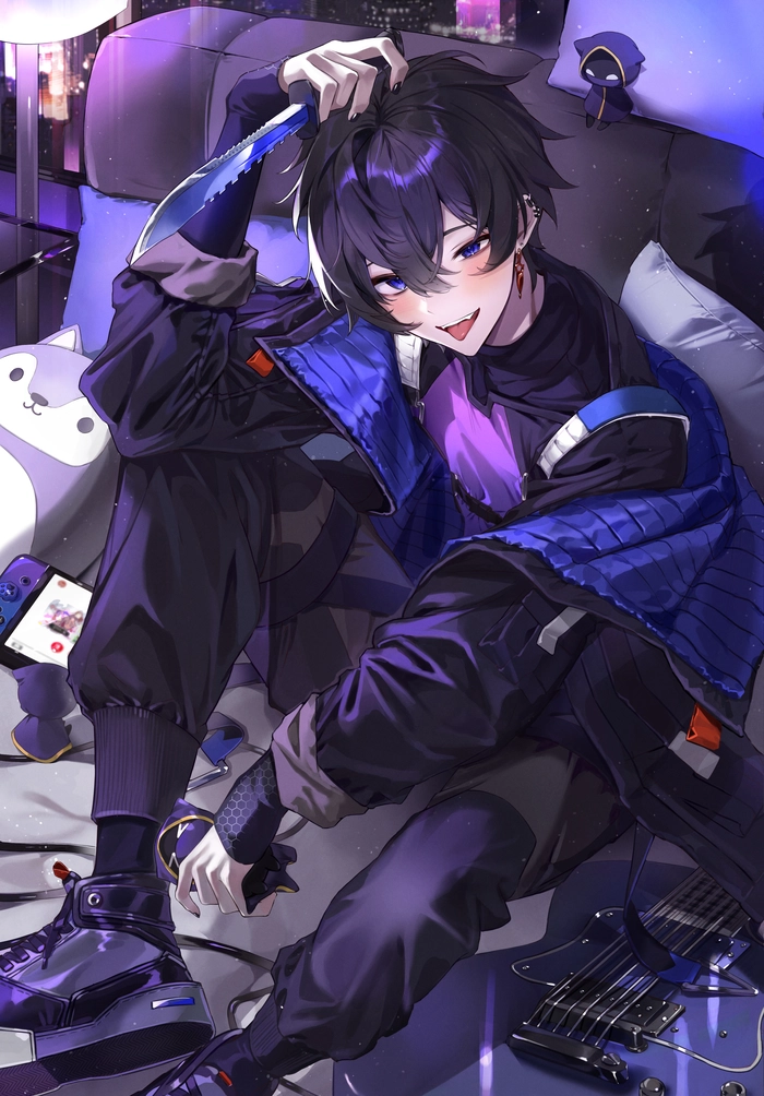 Nhân vật anime nam tóc tím nổi bật
