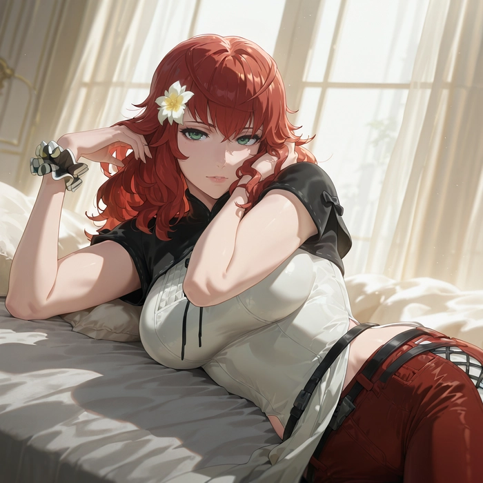 Nhân vật anime nữ tóc đỏ mang khí chất riêng