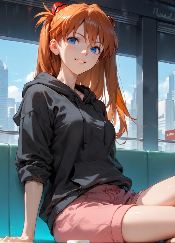 Nhân vật nữ anime tóc cam cuốn hút