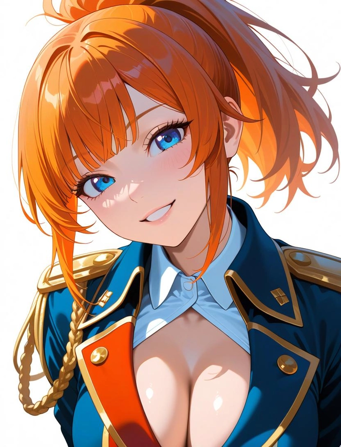 Nhân vật nữ anime tóc cam mang nét đẹp gợi cảm