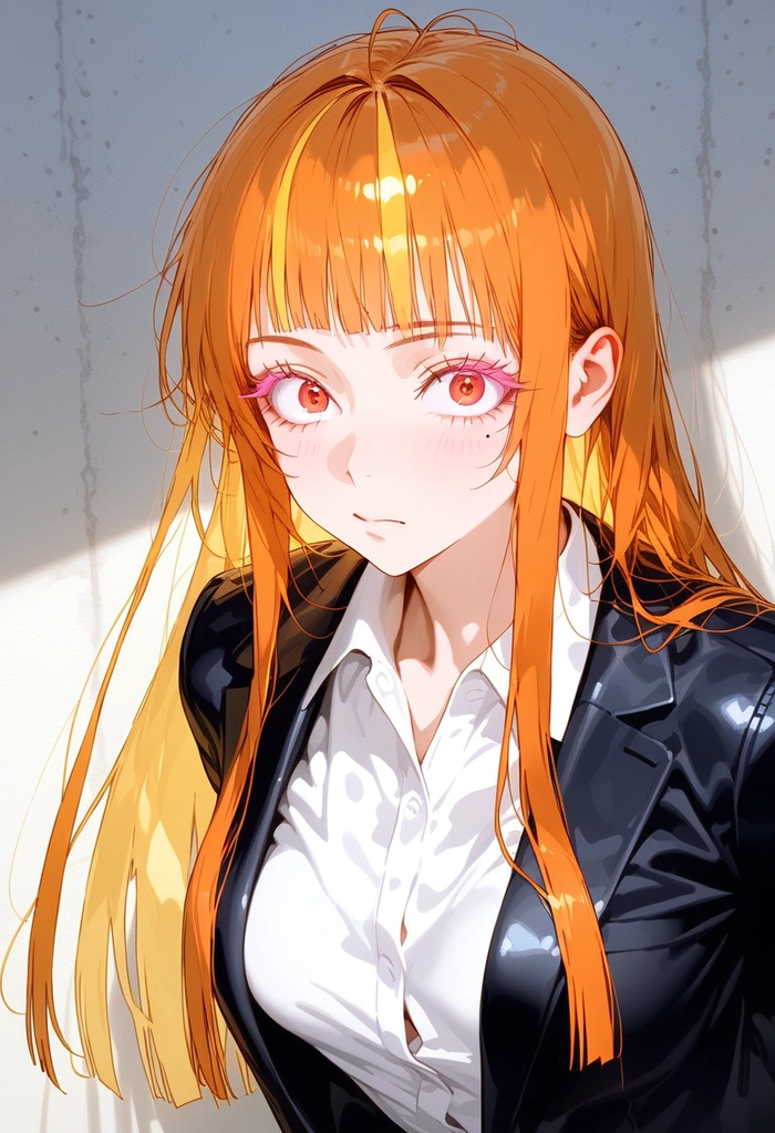 Nhân vật nữ anime tóc cam sexy tinh tế