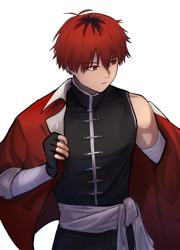 Tranh trai anime tóc đỏ