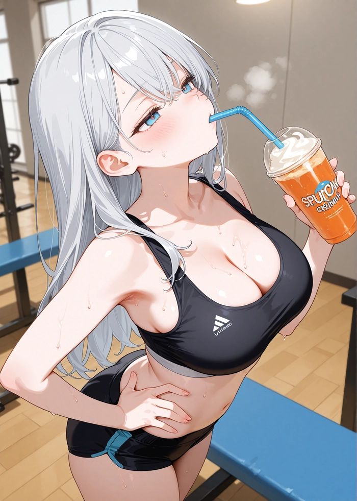 Ảnh Anime girl tóc xám buồn