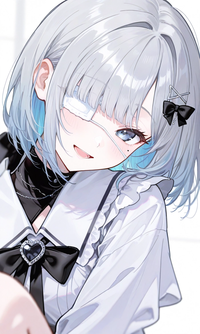 Ảnh Anime girl tóc xám lạnh lùng