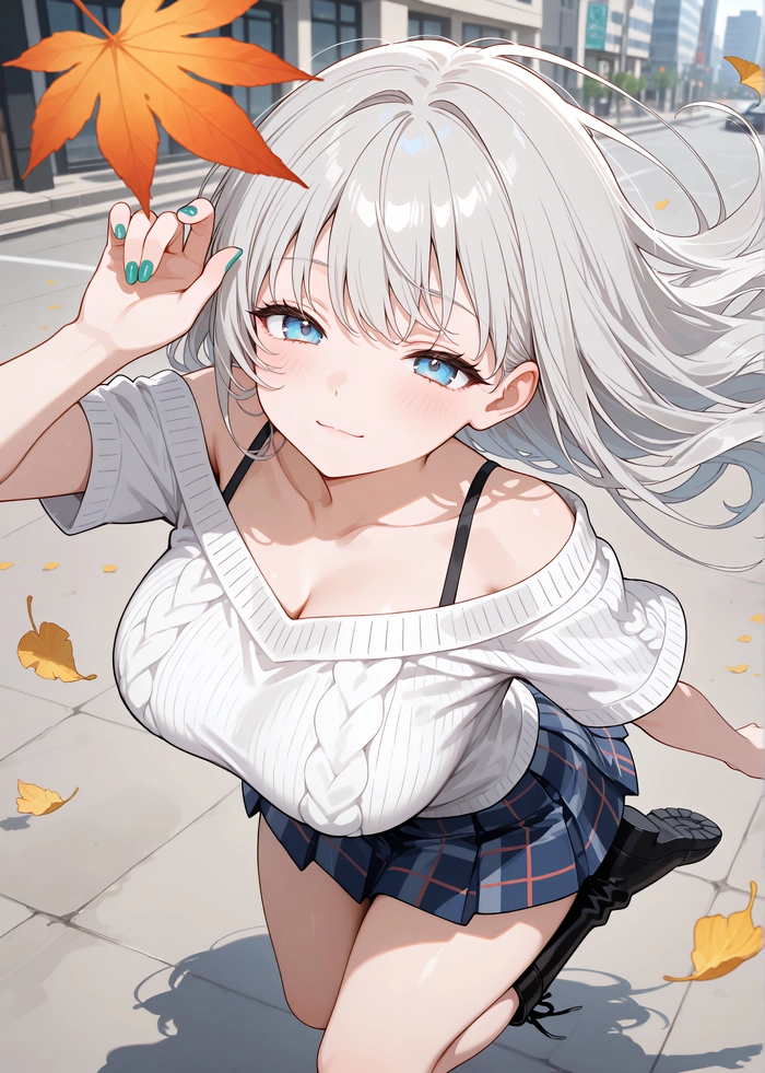 Ảnh Anime nữ tóc xám cuốn hút