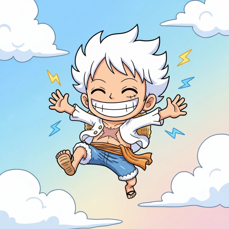 Ảnh Luffy Gear 5 chibi cute One Piece