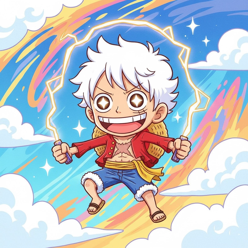 Ảnh One Piece Luffy chibi sinh động