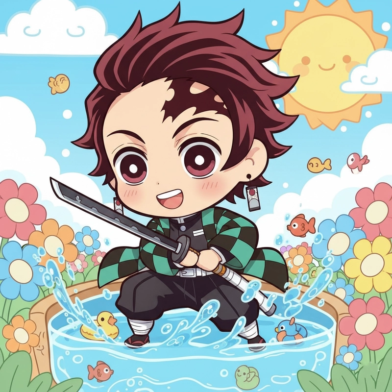 Ảnh anime Kimetsu no Yaiba chibi