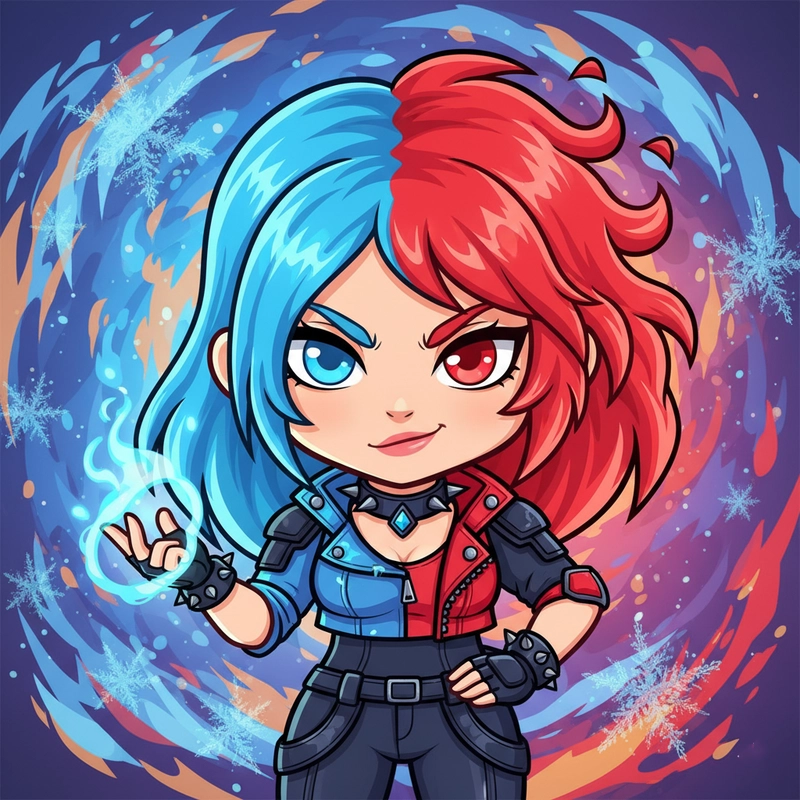 Ảnh chibi ngầu nữ thần bí