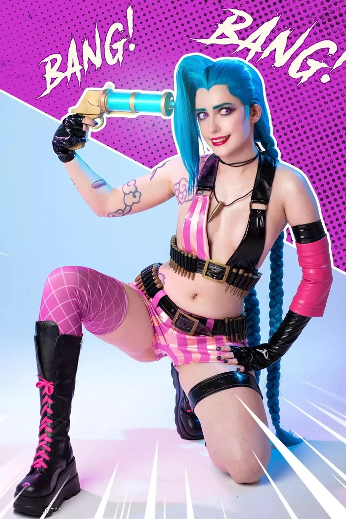 Ảnh cosplay Jinx Arcane đẹp mê hoặc