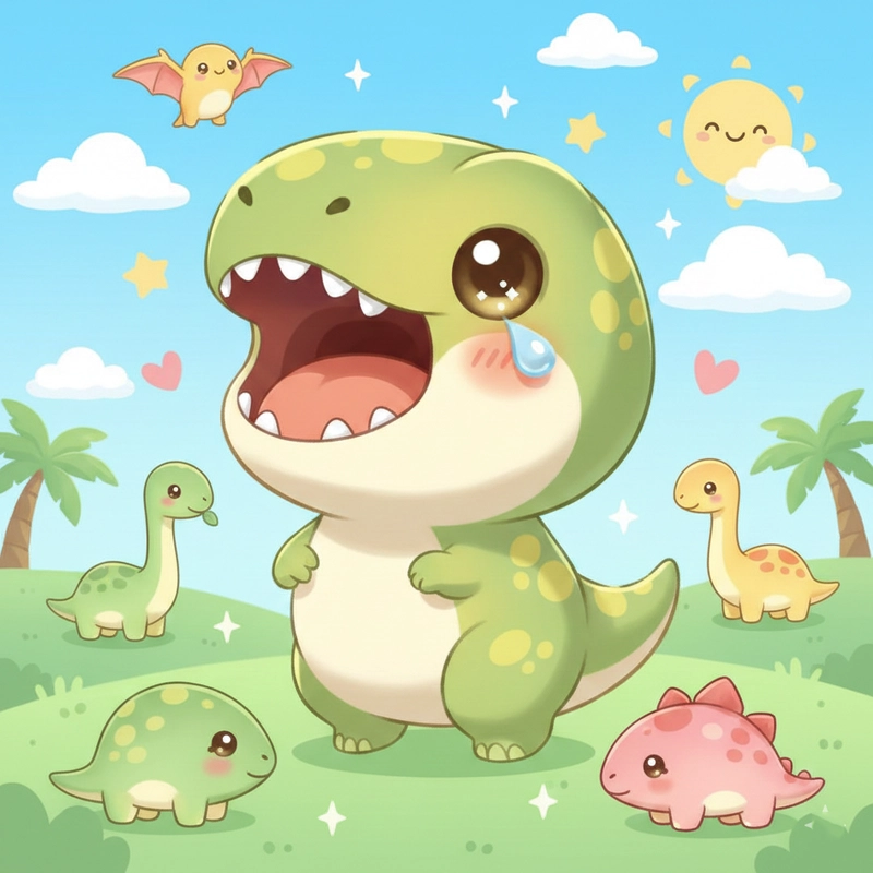 Ảnh khủng long chibi vui nhộn