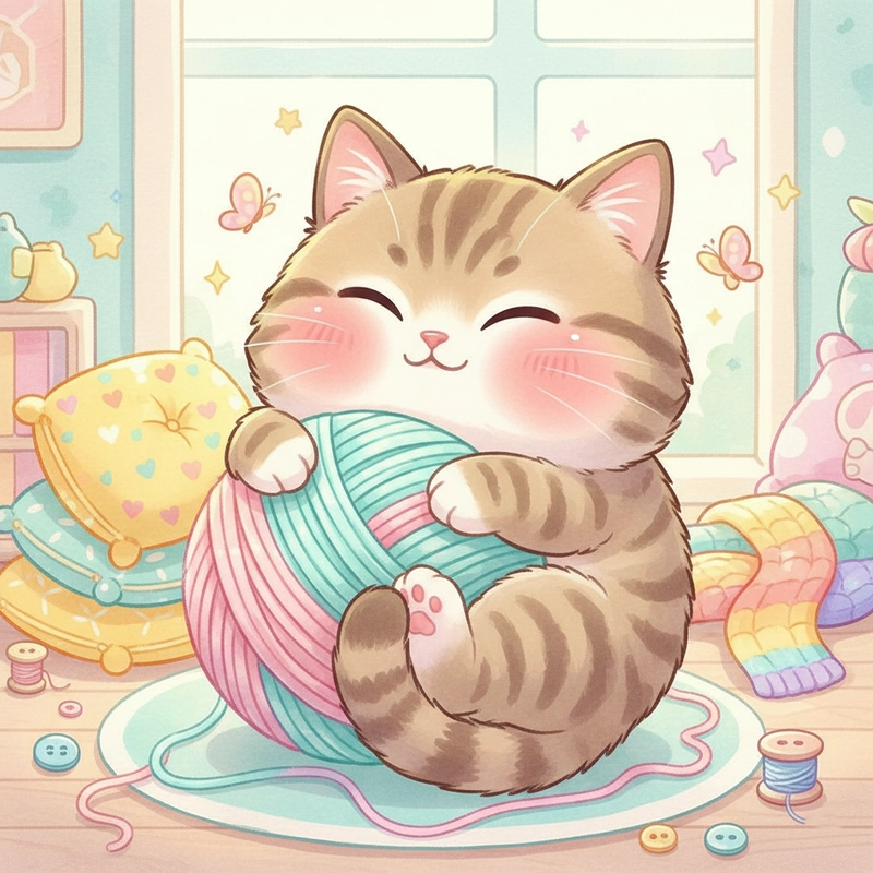 Ảnh mèo chibi anime dễ thương