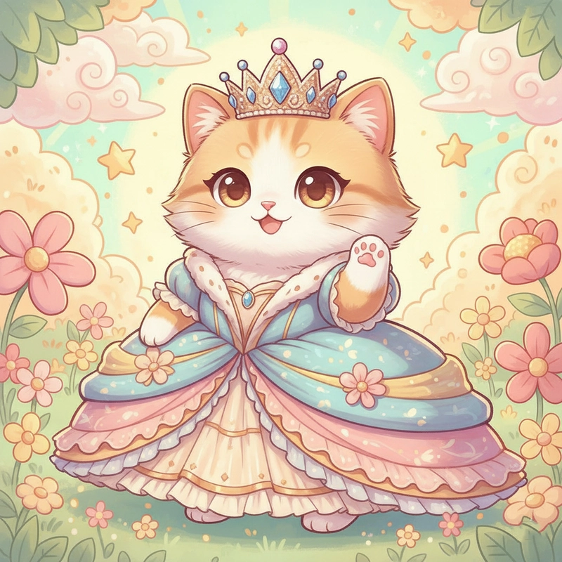 Ảnh mèo chibi phong cách xinh