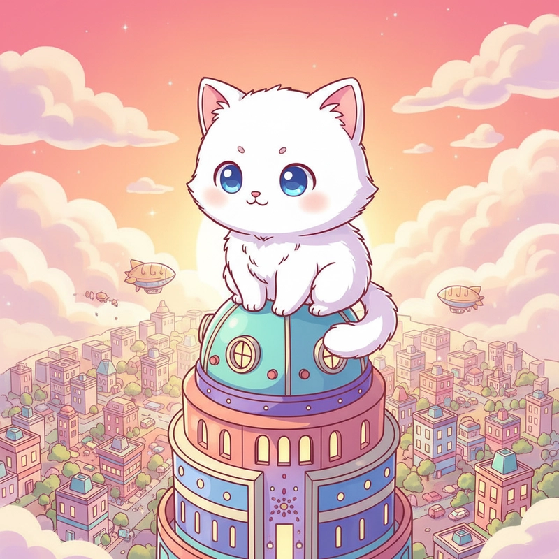 Ảnh mèo cute chibi phù hợp làm avatar