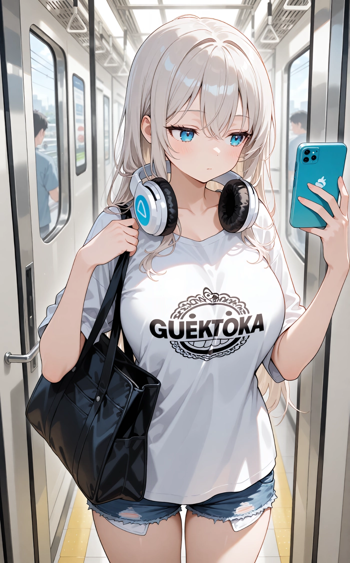 Anime girl tóc xám buồn sâu lắng