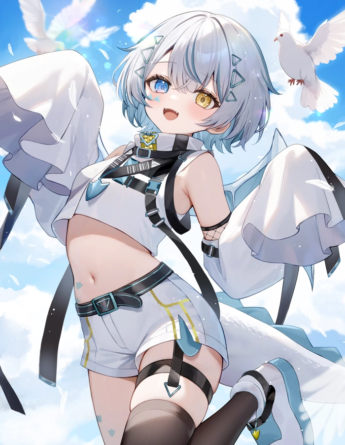 Anime girl tóc xám đẹp mê ly