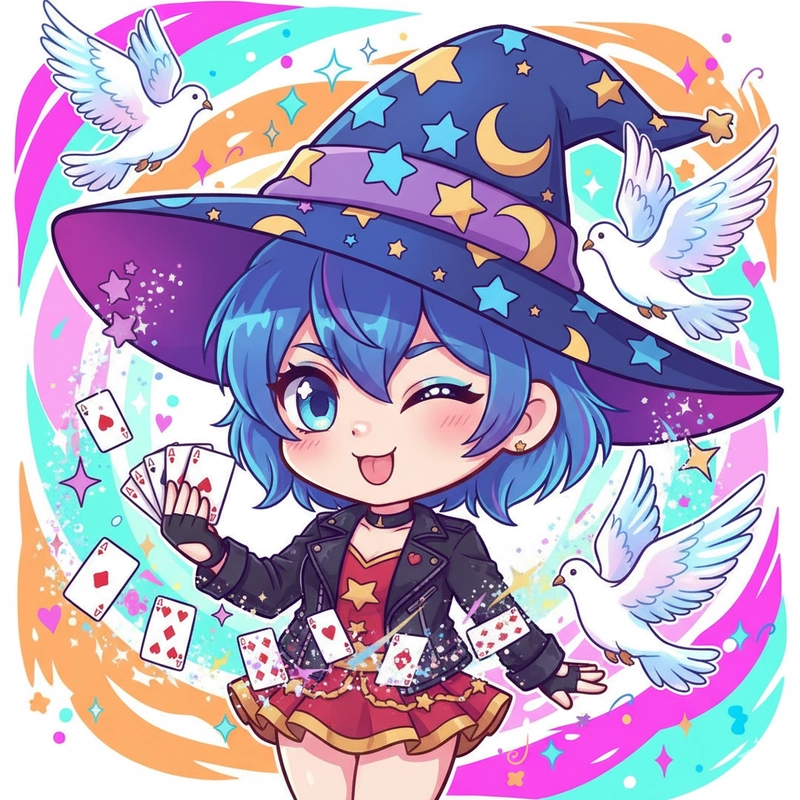 Anime nữ chibi ngầu ấn tượng