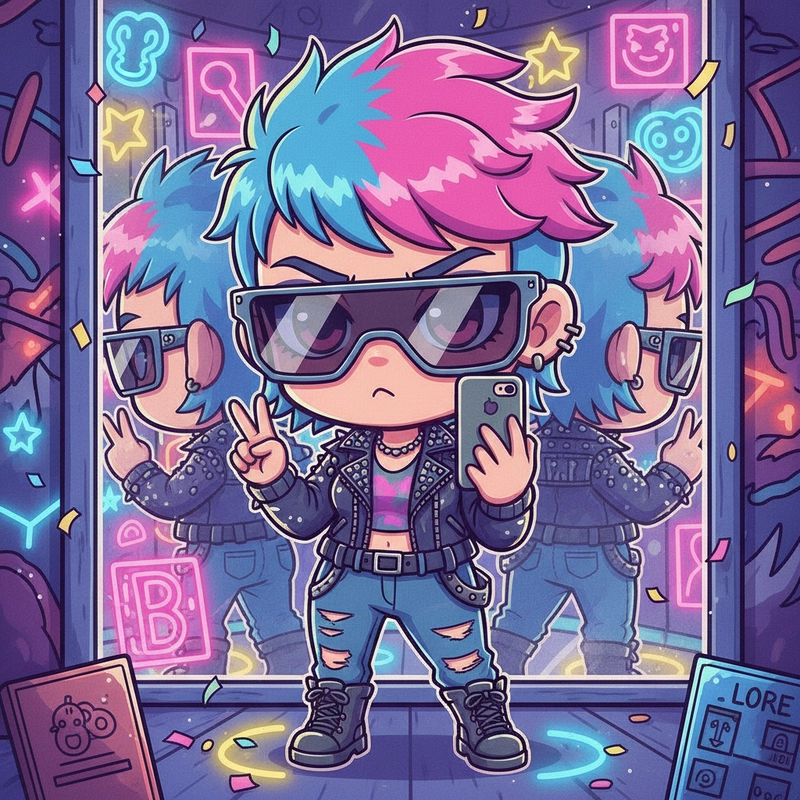 Anime nữ ngầu lạnh lùng chibi