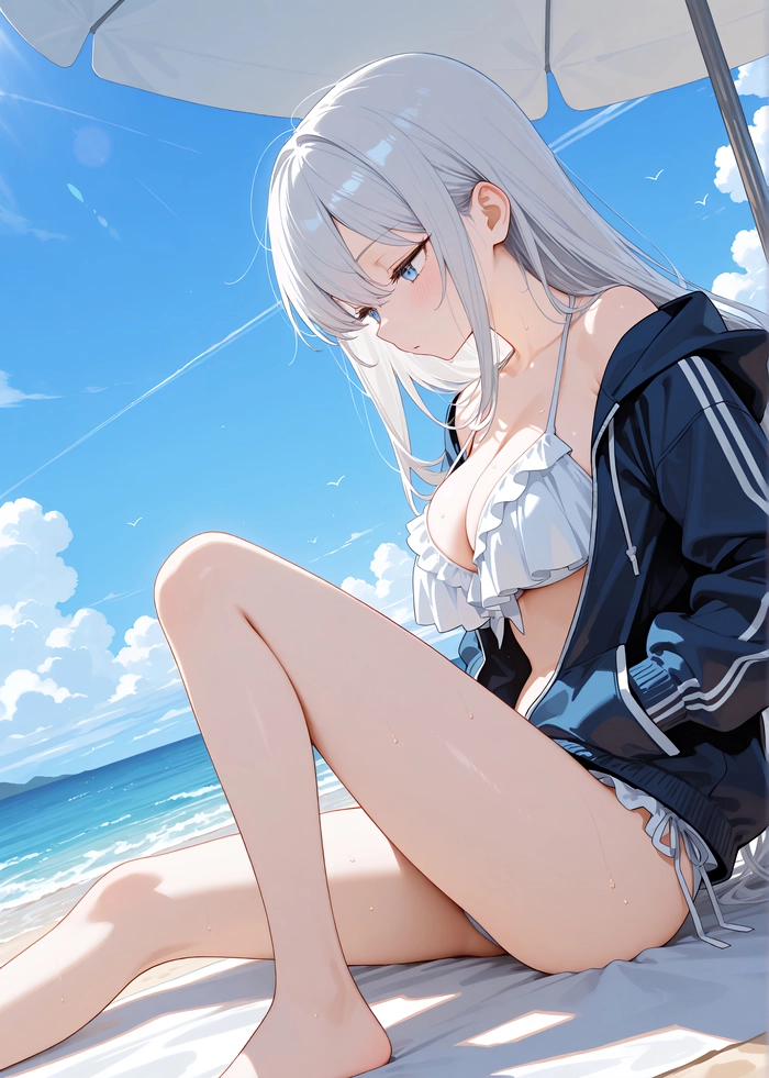 Anime nữ tóc xám lạnh lùng