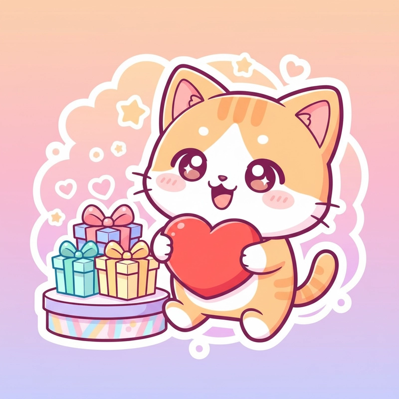 Avatar mèo chibi đáng yêu