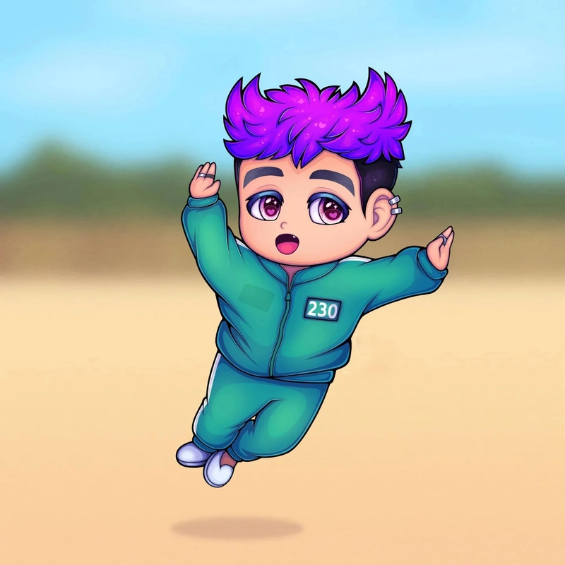 Chibi Thanos phong cách Squid Game độc đáo