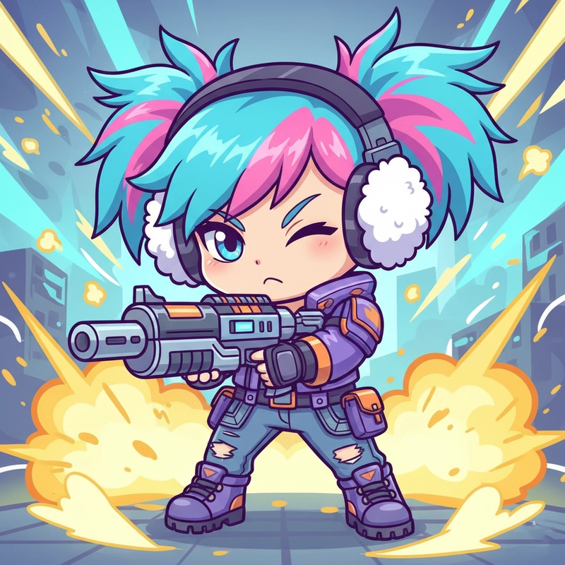 Chibi nữ cute ngầu phong cách