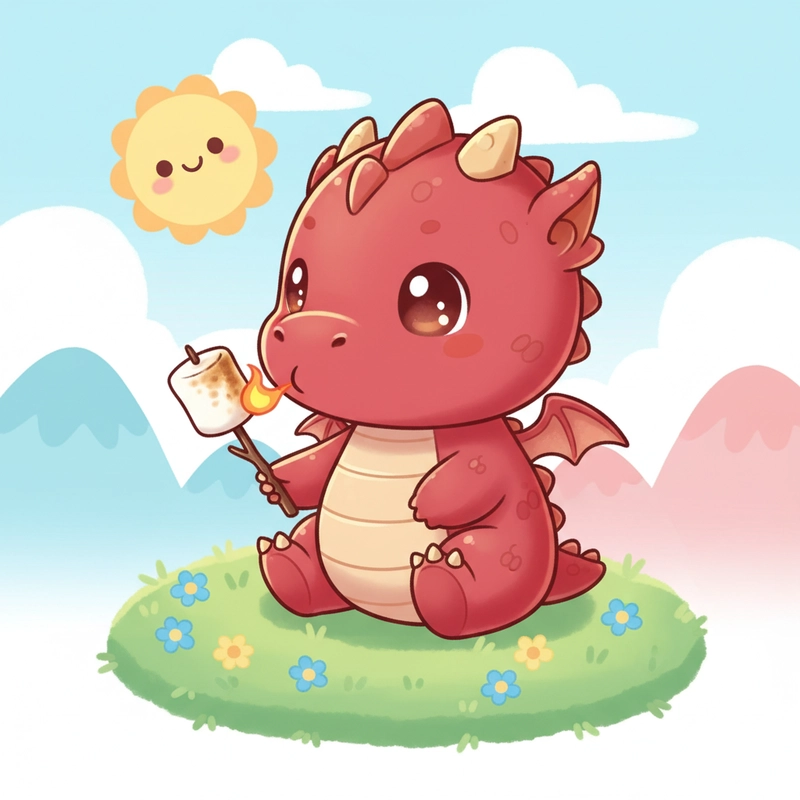 Con rồng chibi cute dễ thương fantasy