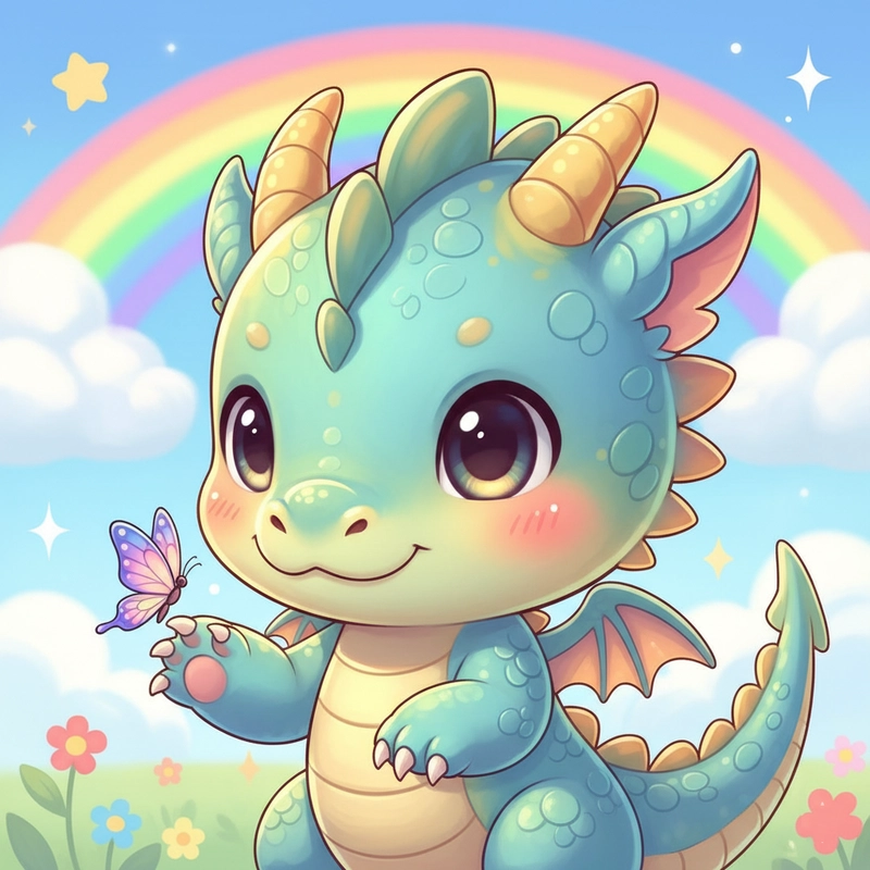 Con rồng chibi dễ thương