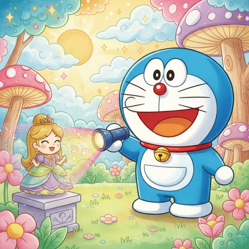 Doraemon chibi dễ thương màu sắc